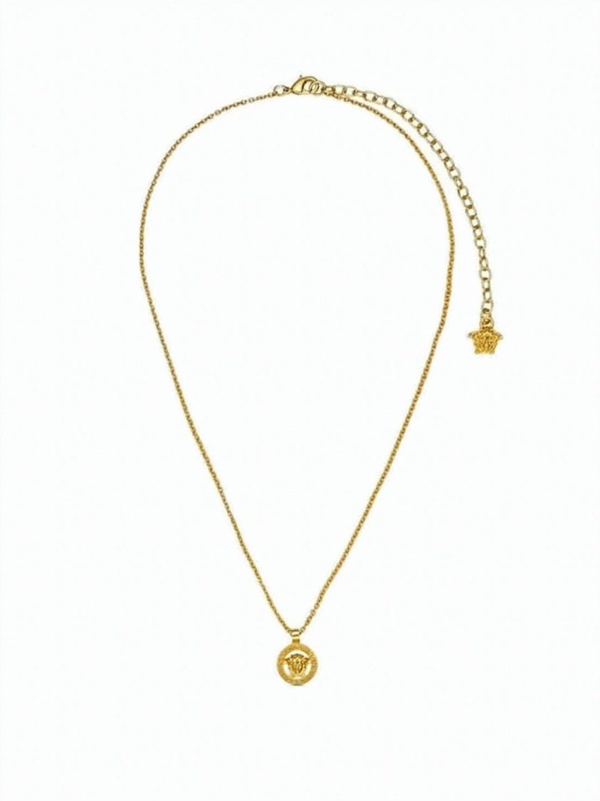 Versace Gold-Tone Metal Necklace With Medusa Pendant