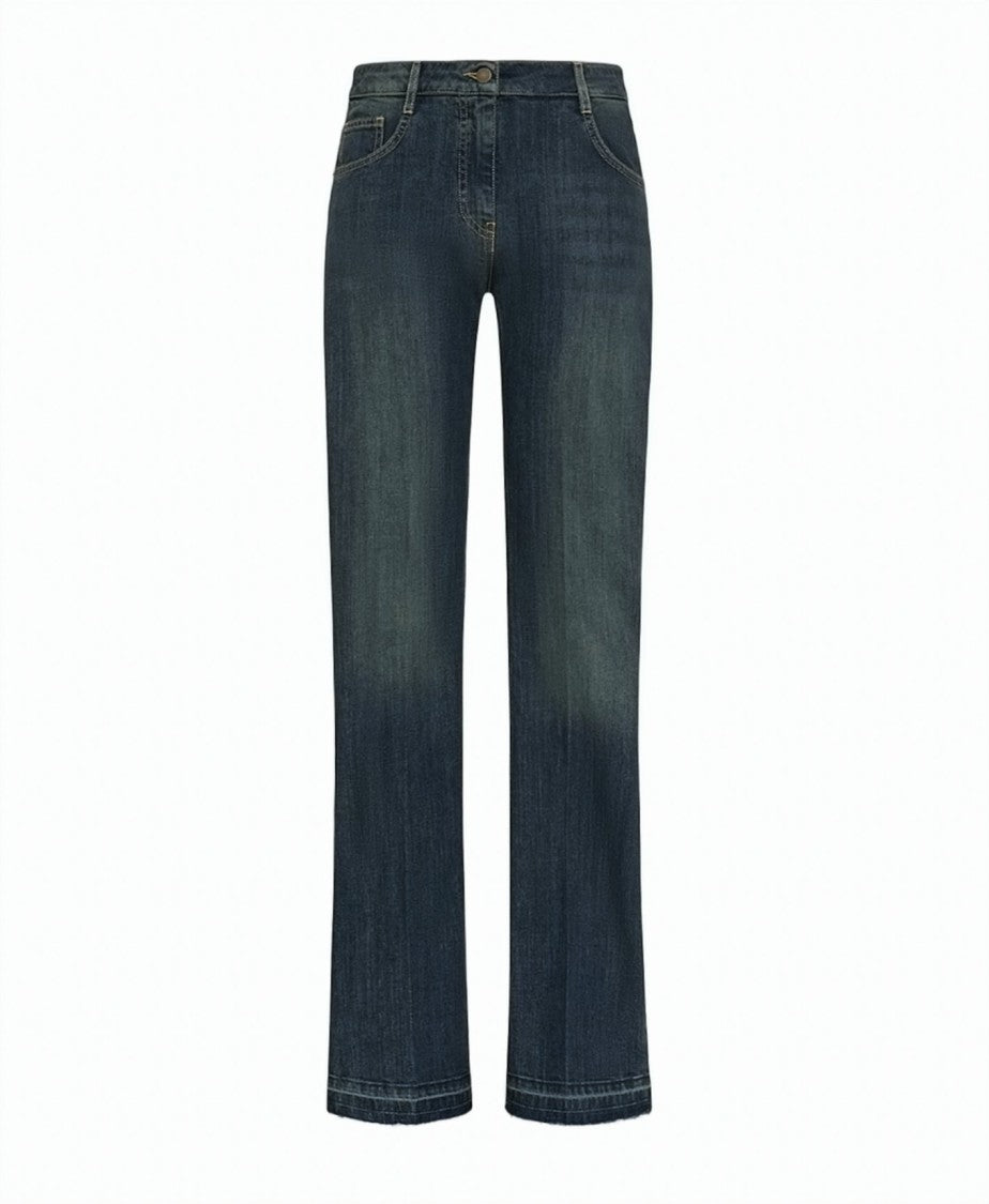 Momonì Camden Stonewashed Low-Waist Denim Bootcut Jeans