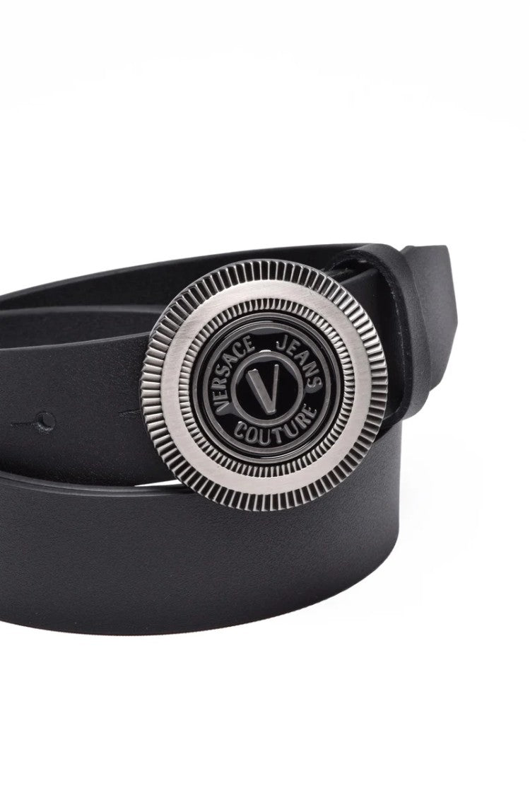 Versace Jeans Couture Premium Leather Belt - Black