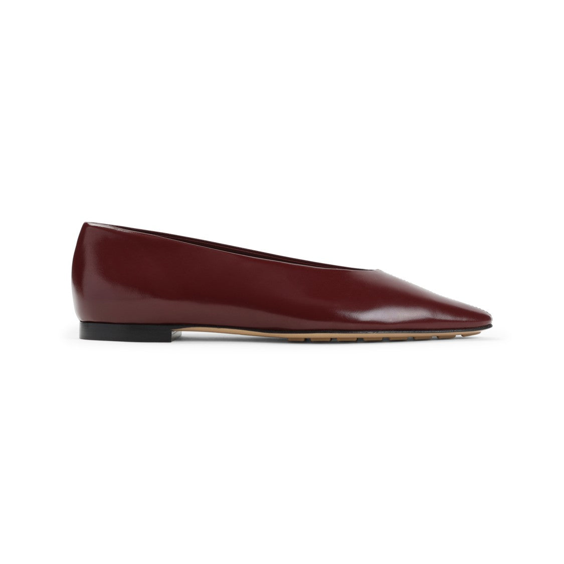 Bottega Veneta Barolo Red Nappa Leather Sofia Ballet Flat Ballerinas