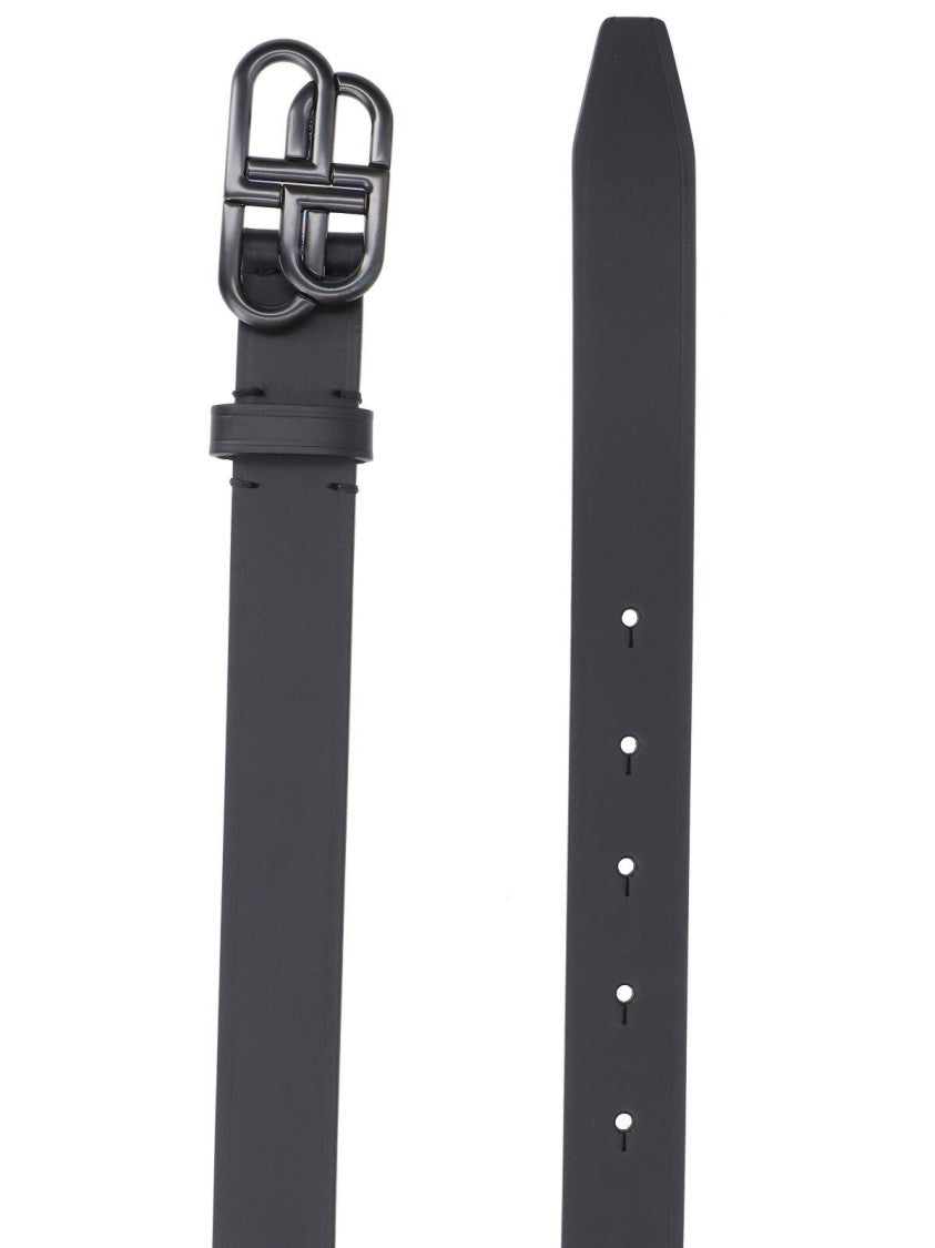 Balenciaga "Bb" Thin Belt Black