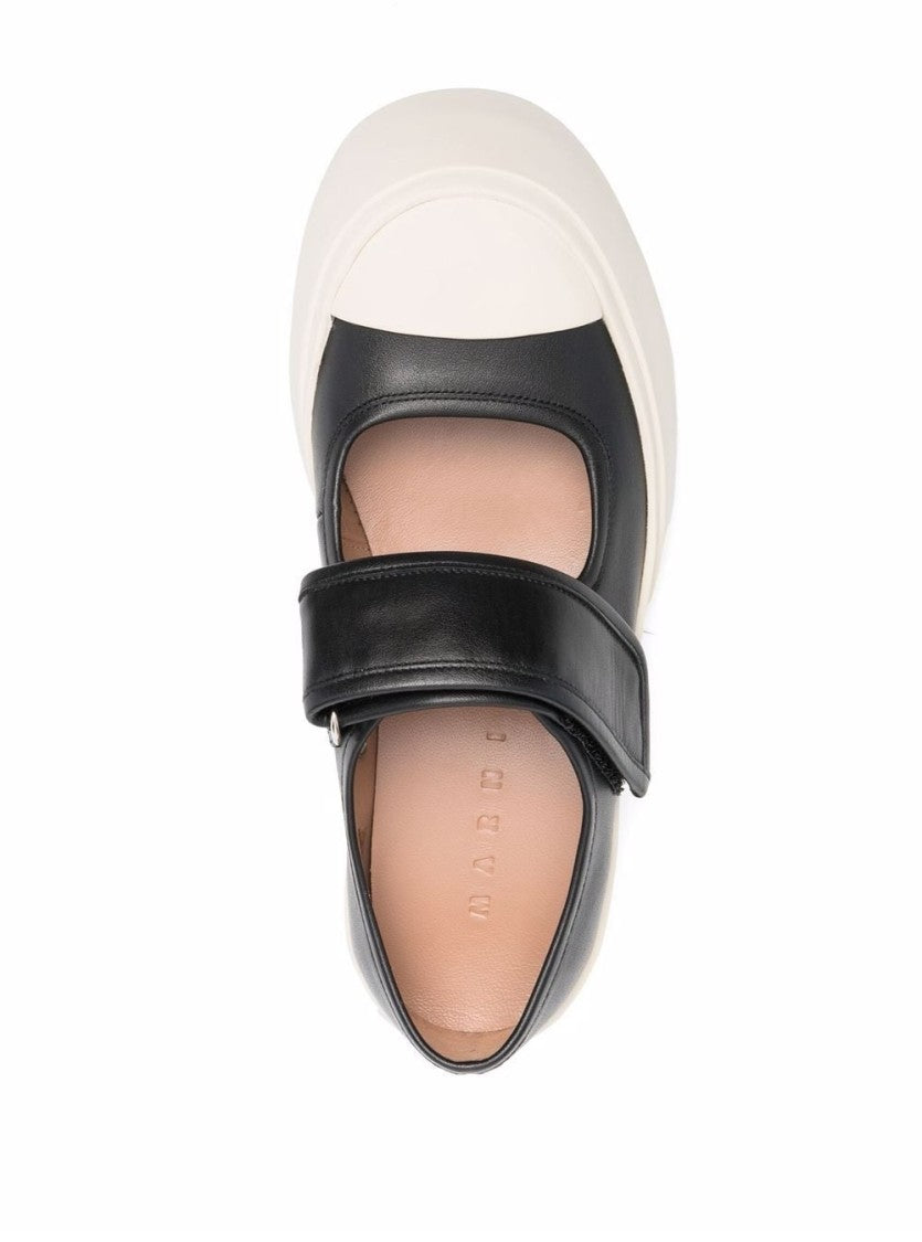Marni Black Calf Leather Sneakers