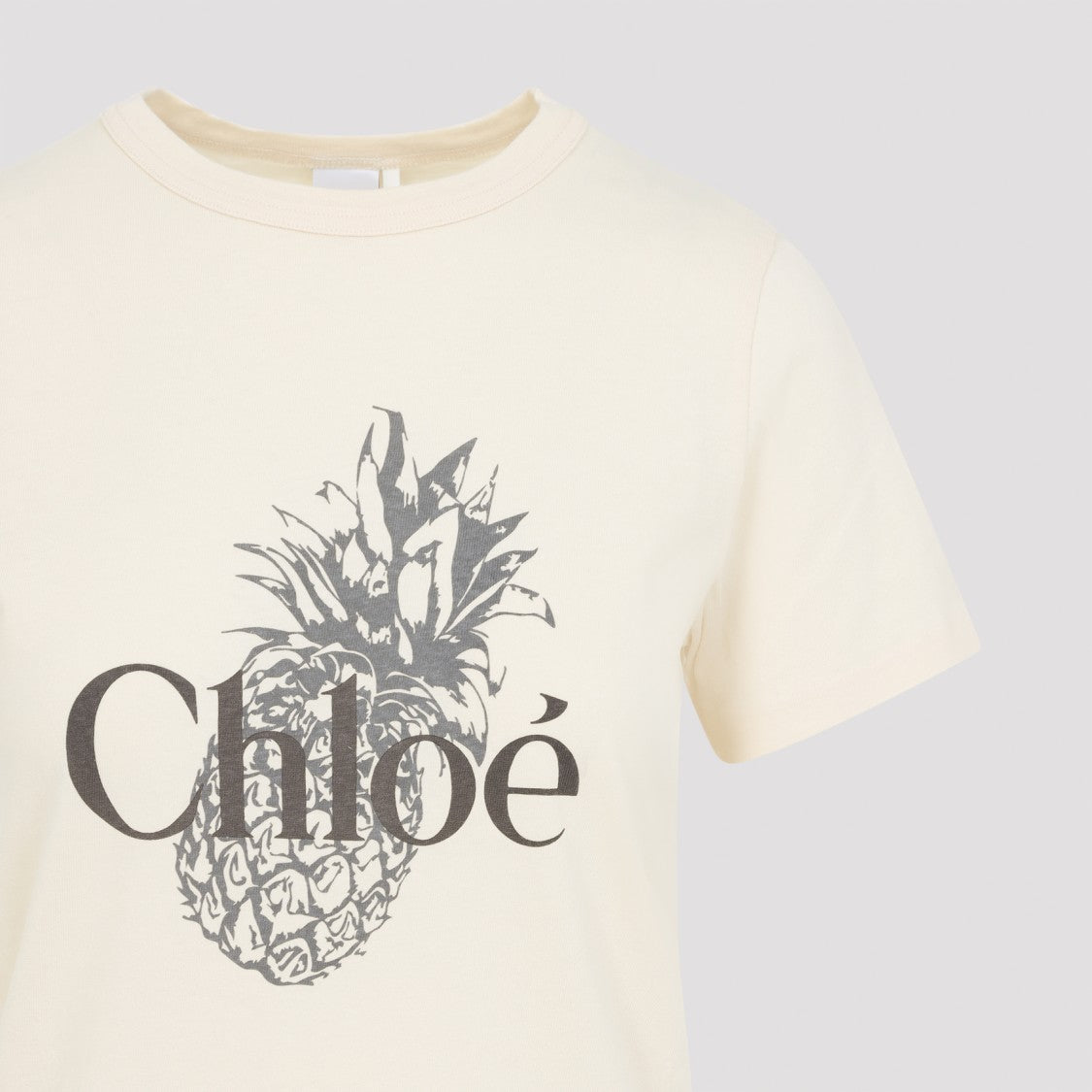 Chloé Relaxed Fit Graphic Pineapple Print T-Shirt