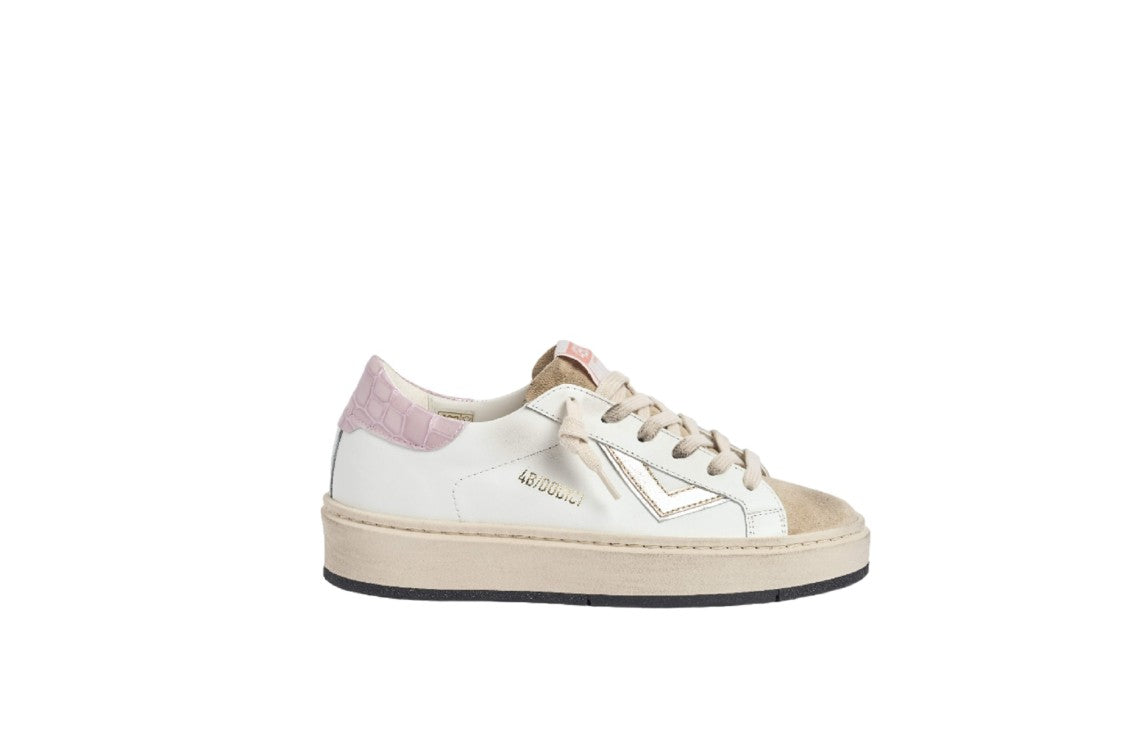 4B12 White Leather Evo Sneakers