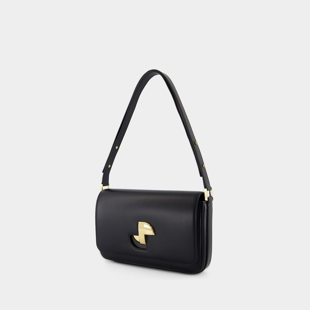 Patou Jp Classic Shoulder Bag - Leather - Black