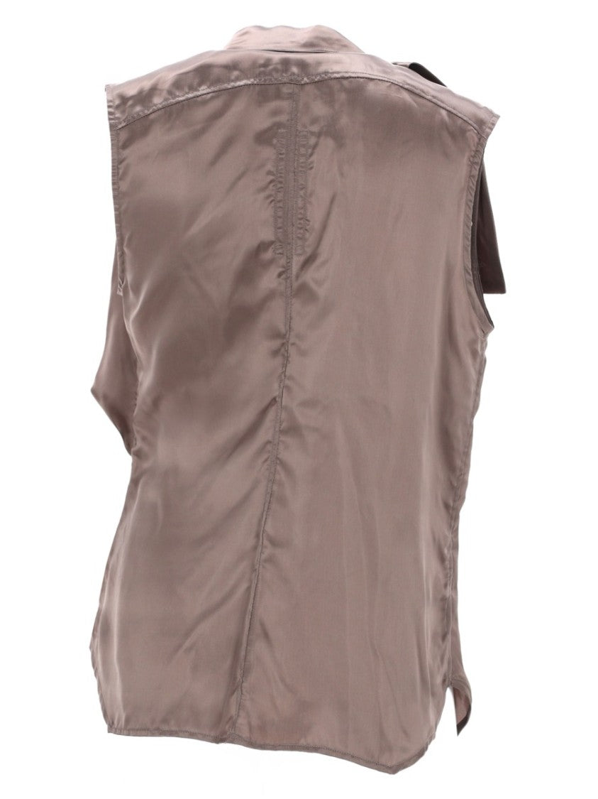 Rick Owens Island Draped Asymmetrical Casual Shirt