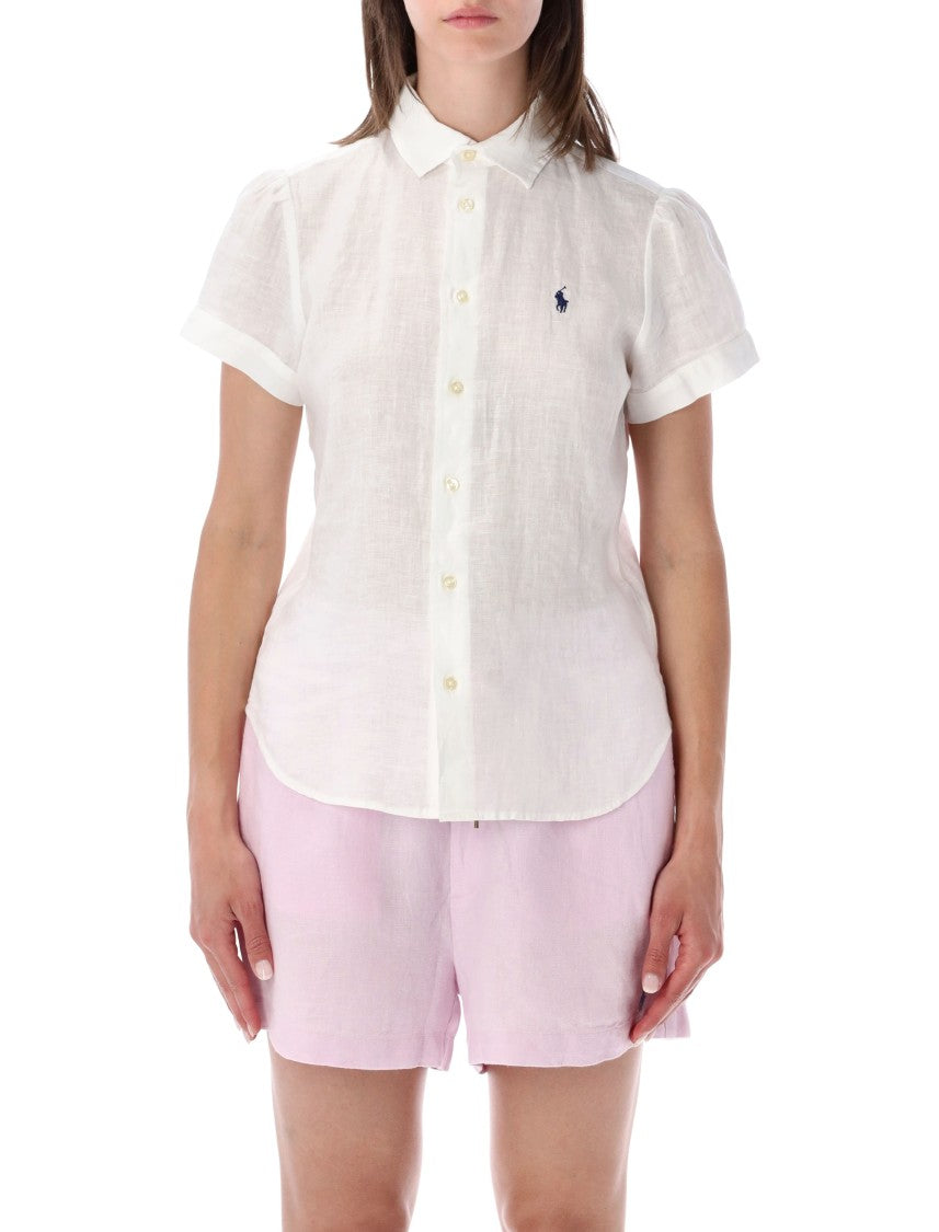 Polo Ralph Lauren Linen Puff Sleeve Shirt