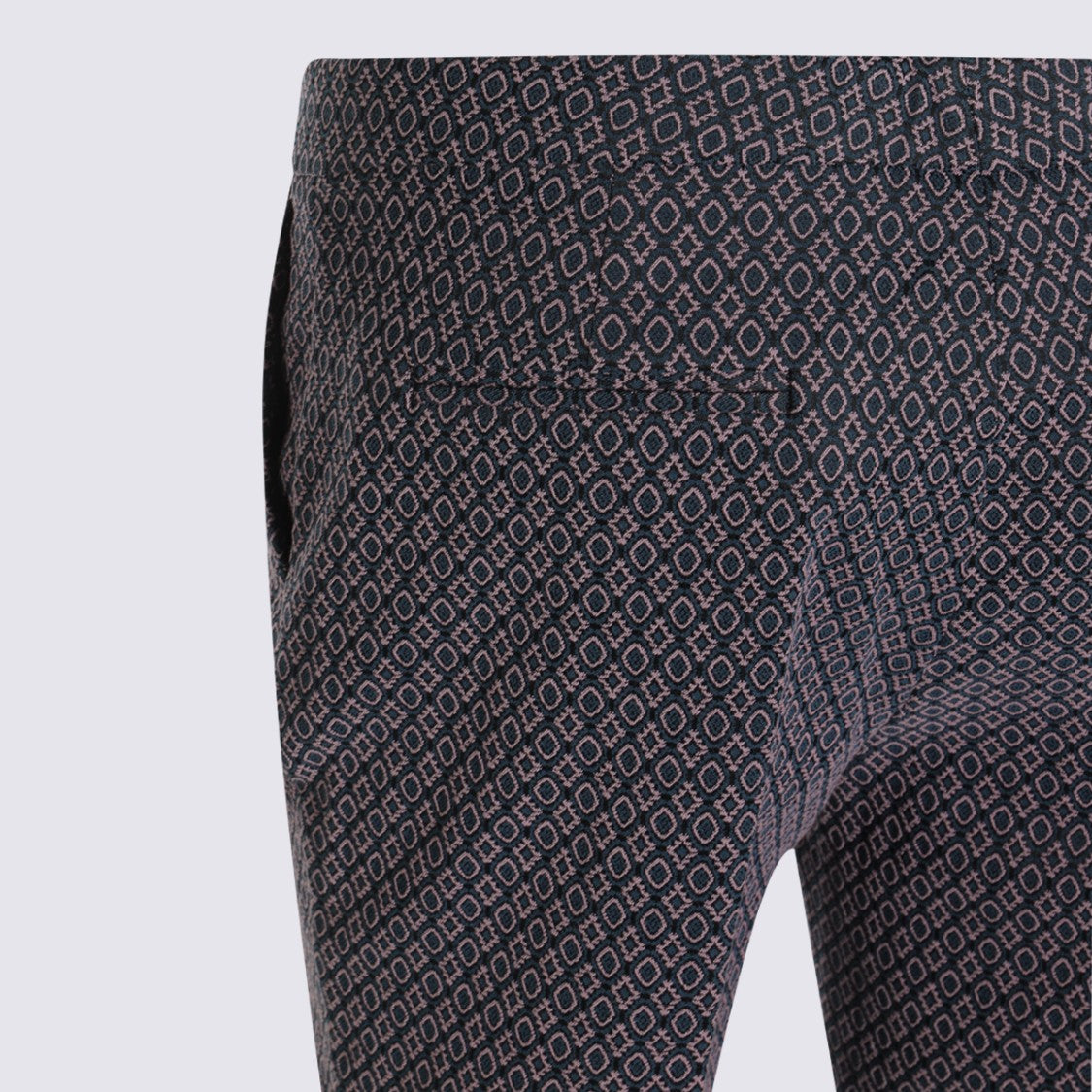 Etro Slim Tapered Pants With Geometric Pattern