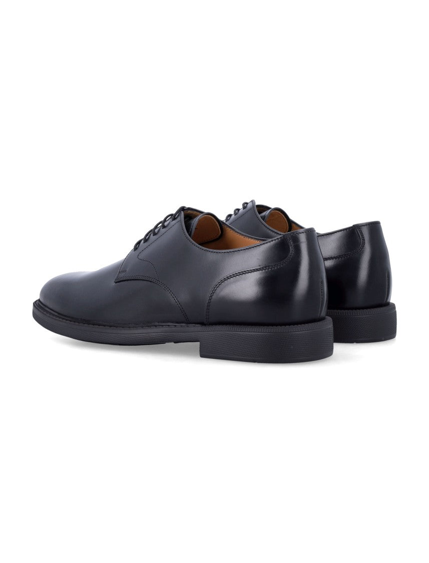 Church's Polished Leather Derby Shoes With Classic Lace-Up Design