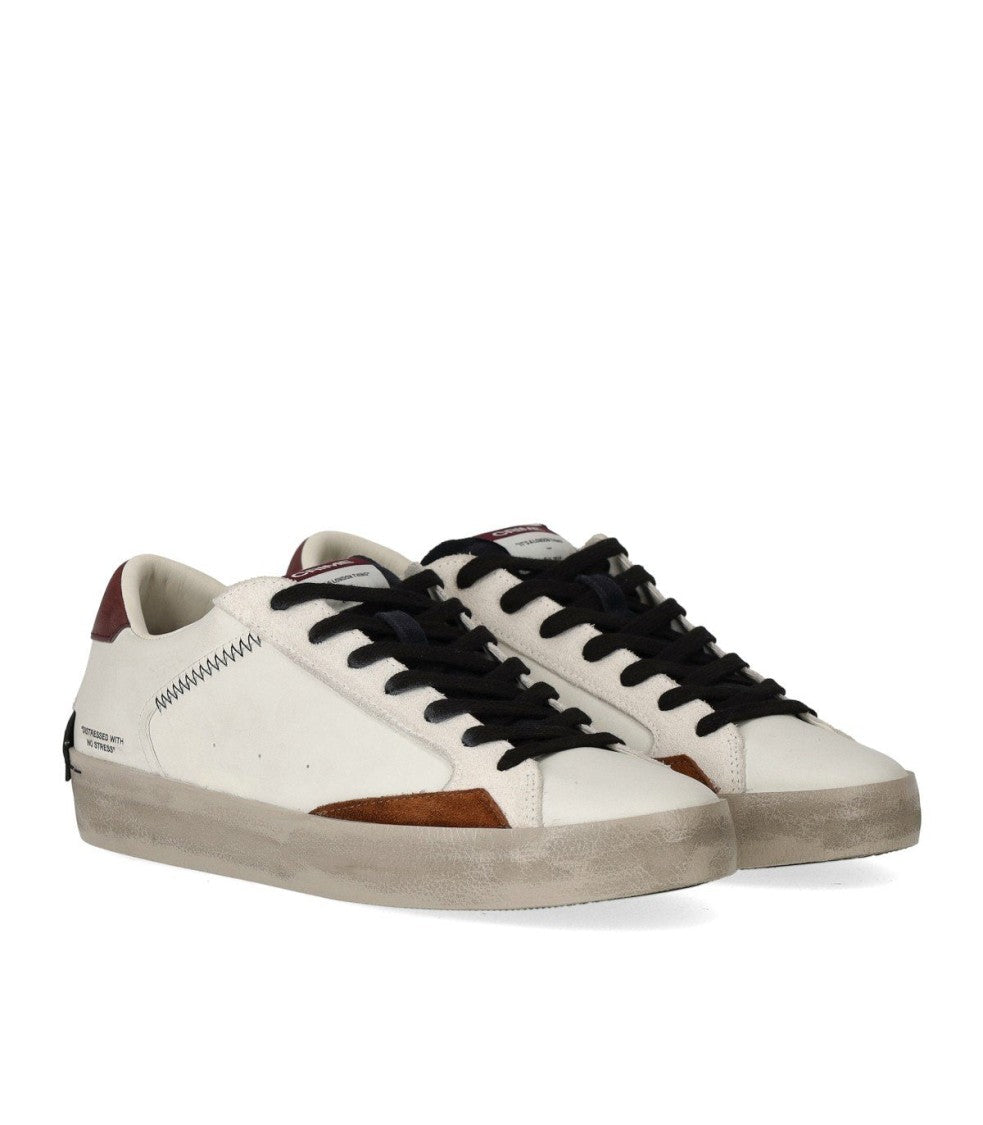 Crime London Distressed White Sneaker