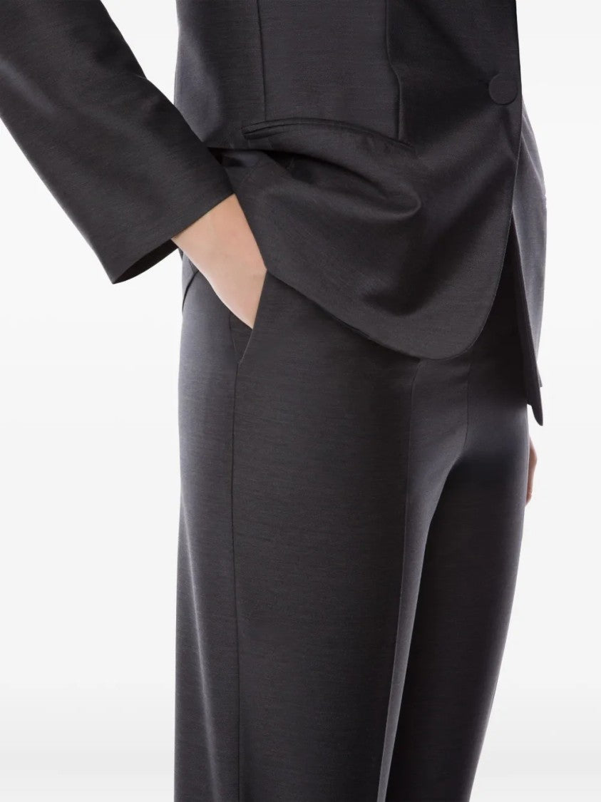 Alberta Ferretti Tailored Straight-Leg Minimalist Design Pants