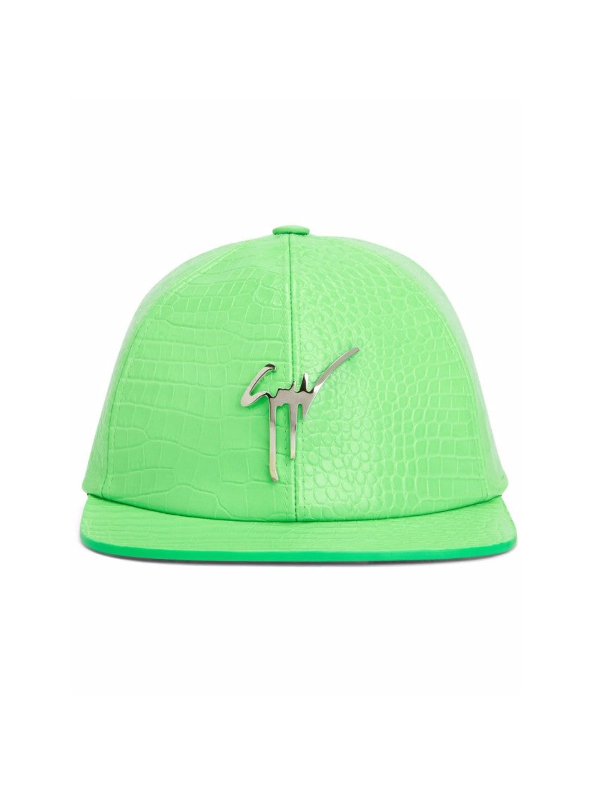 Giuseppe Zanotti Cohen Signature Logo Leather Baseball Cap