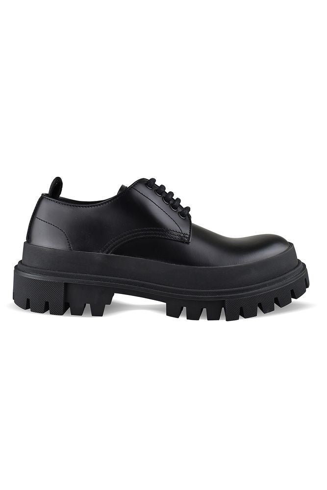 Dolce & Gabbana Shiny Black Leather Derby