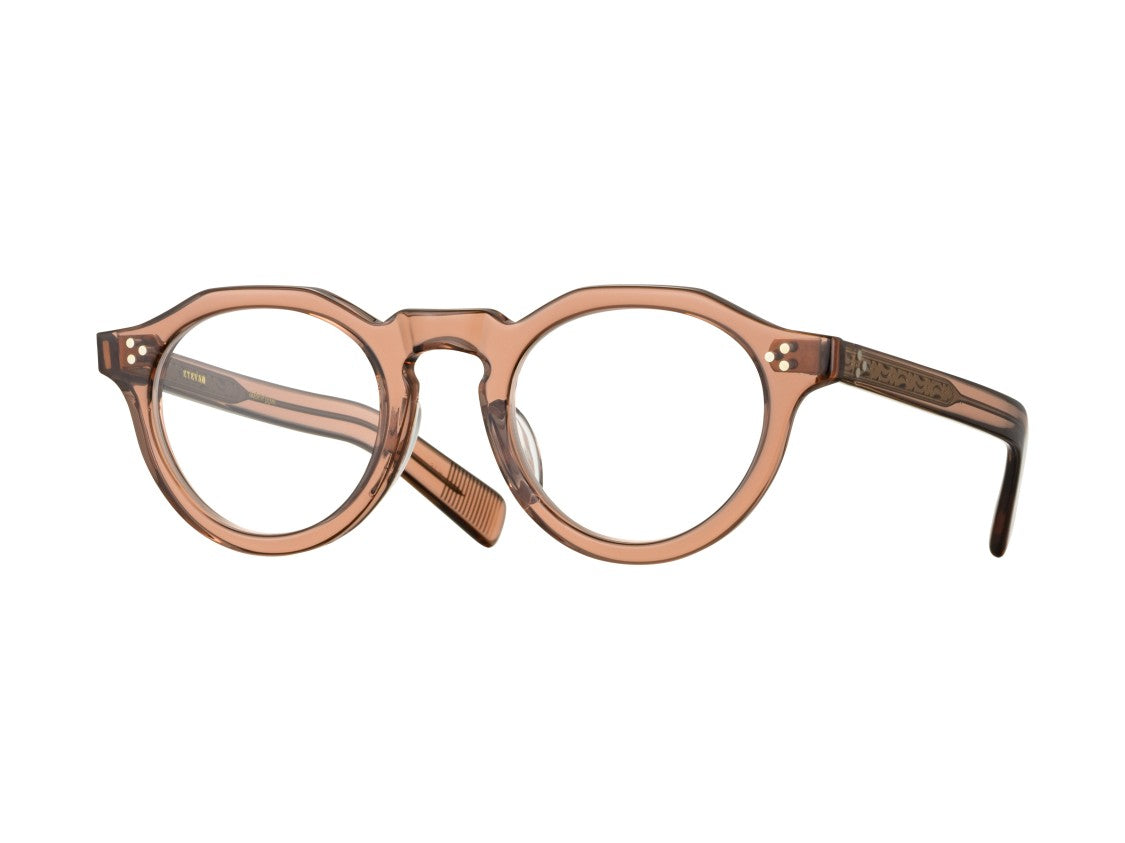 Eyevan Mason-E2 Rx Keyhole Striped Round Eyeglasses