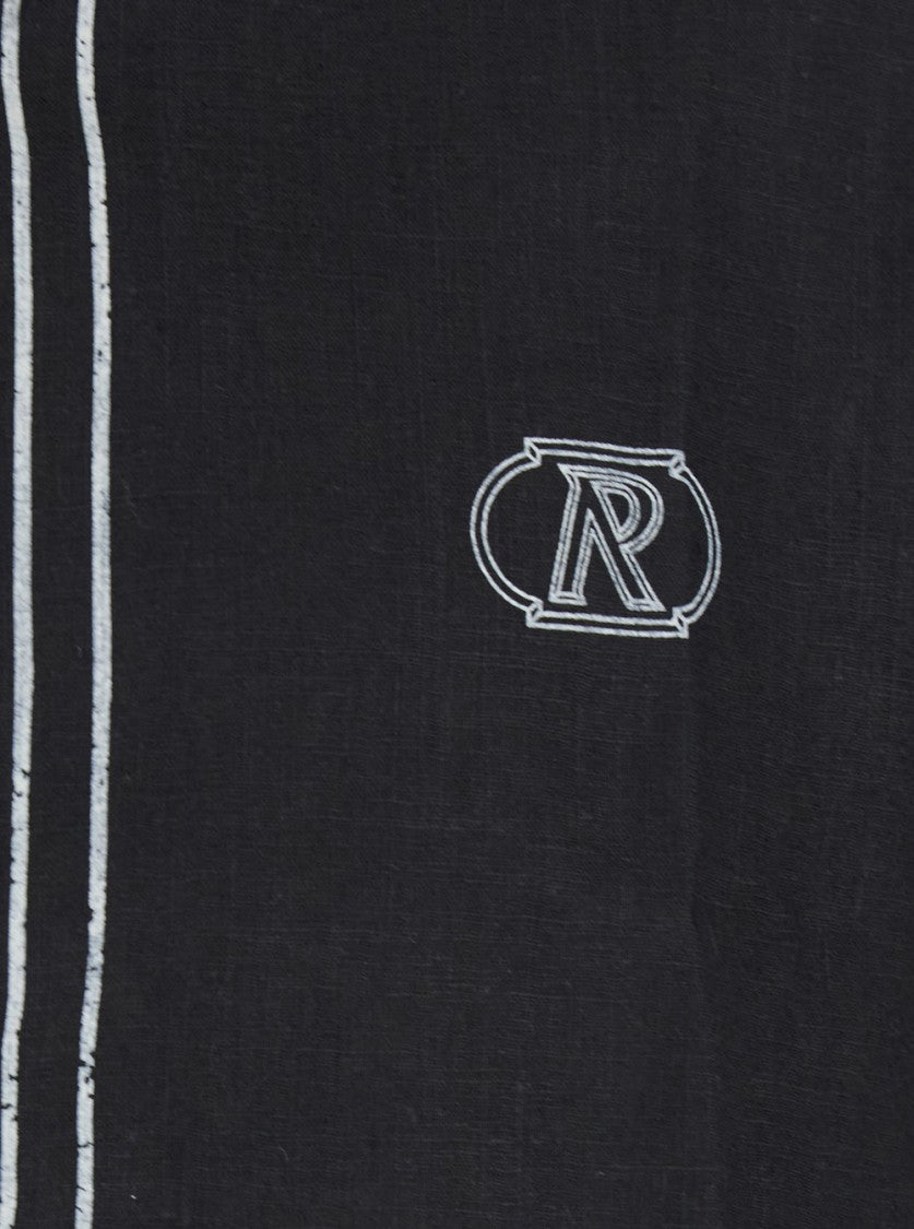 Represent Relaxed-Fit Black Shirt With Contrasting Stitching