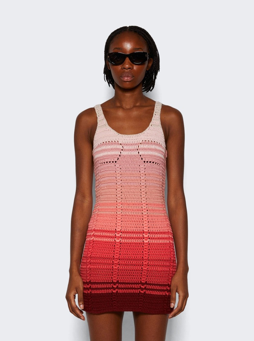 Amiri Sunset Ombre Crochet Dress