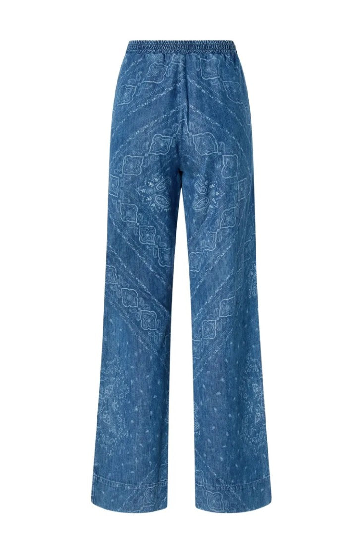 Pinko Namibia Wide-Leg Blue Denim Pants
