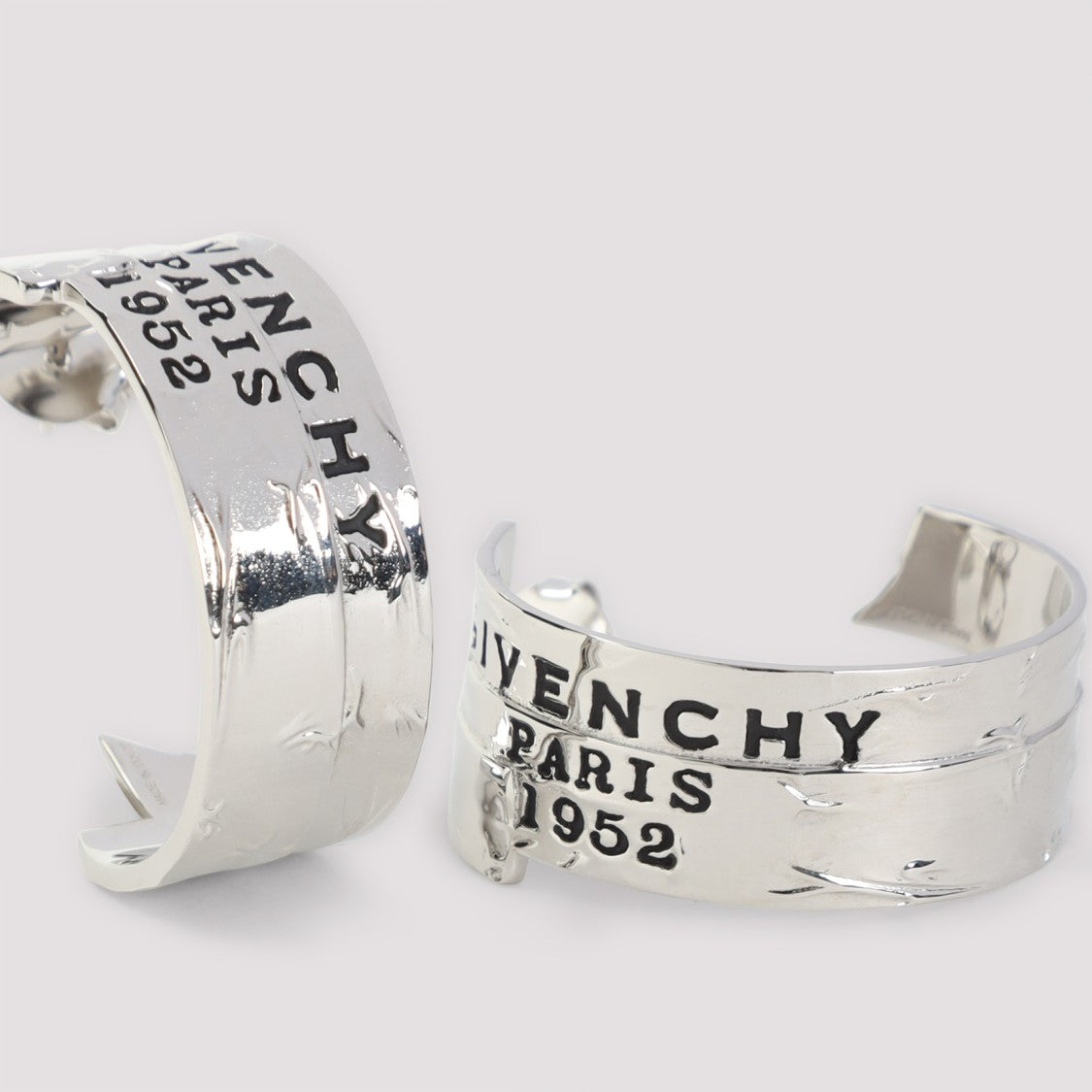 Givenchy Open-Ended Metallic Hoop Earrings