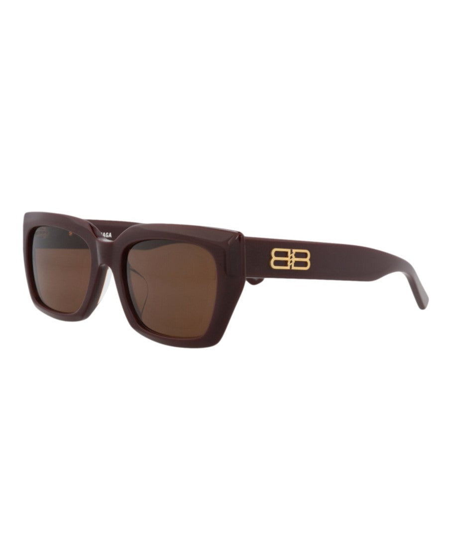 Balenciaga Square-Frame Recycled Acetate Sunglasses With Gold Logo Detail