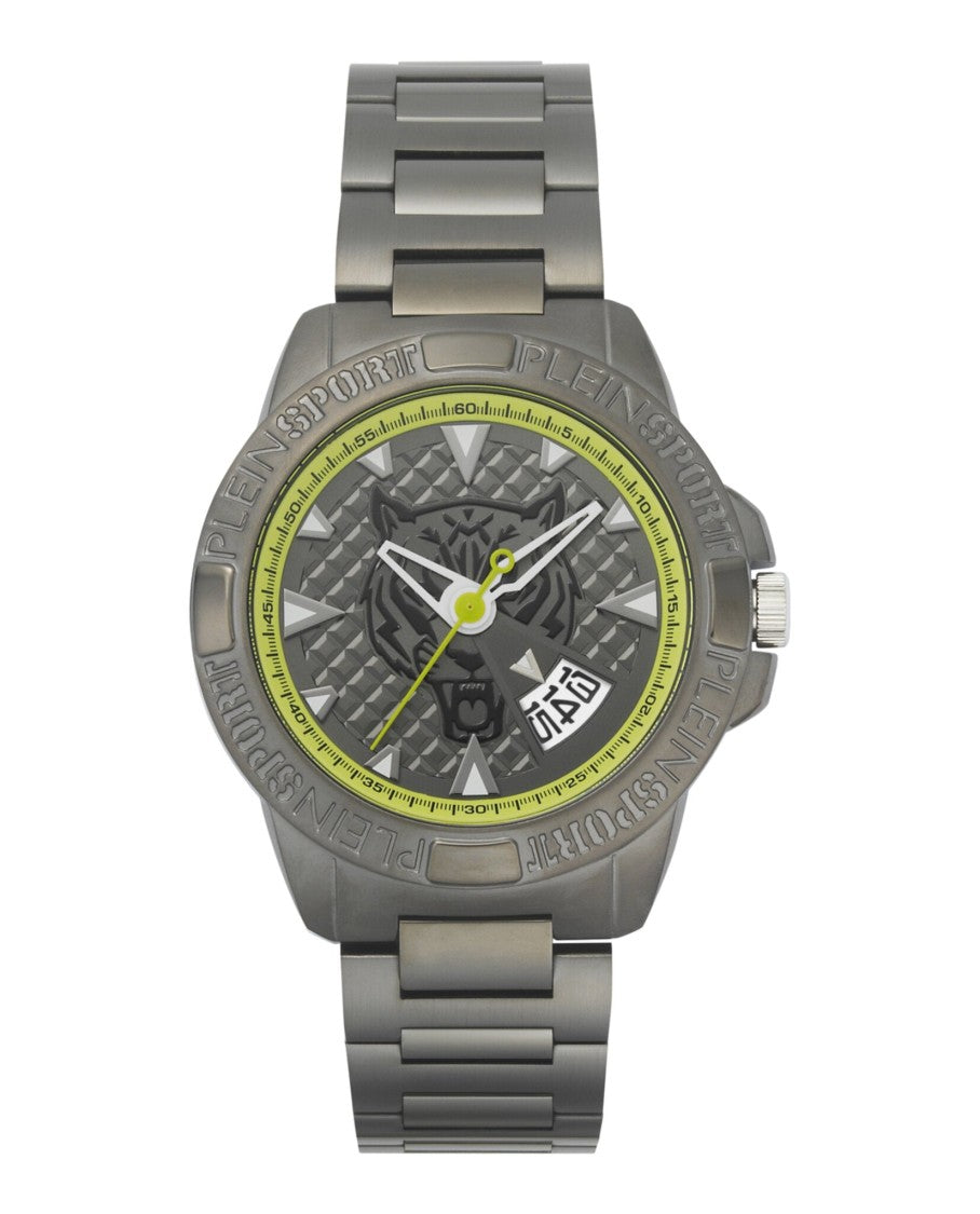 Plein Sport Touchdown Bracelet Watch With Textured Guilloche Dial