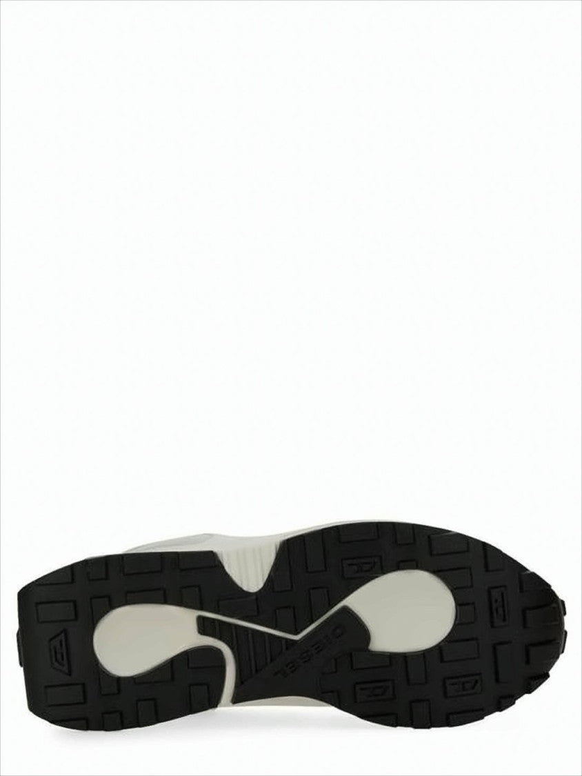Diesel Sleek Off-White Sneakers With Calf Leather Accents
