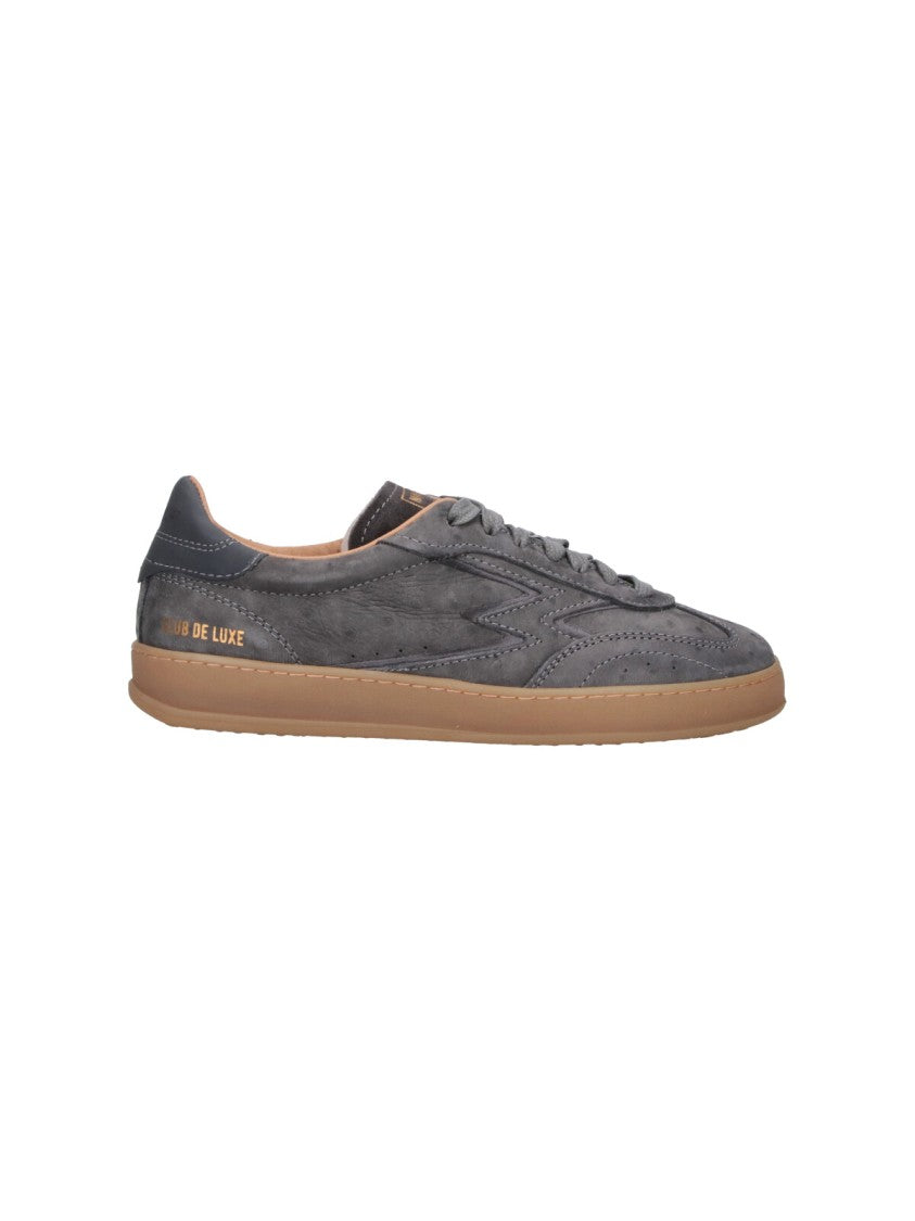 Master Of Arts Grey Club Suede Leather Accent Sneakers