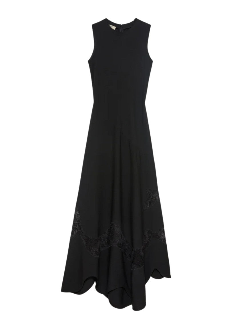 Bite Studios Elegant Midi Dress With French Lace Inserts