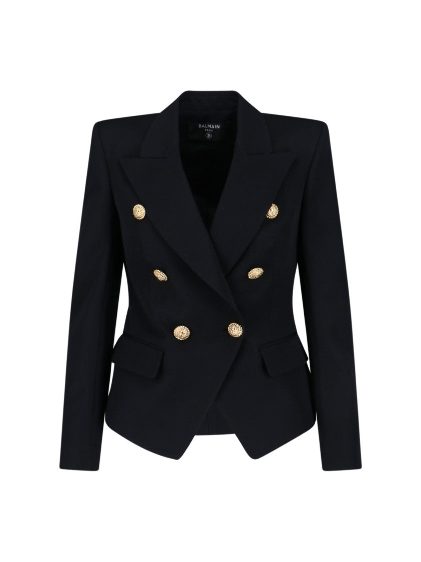 Balmain Double-Breasted Blazer – Black