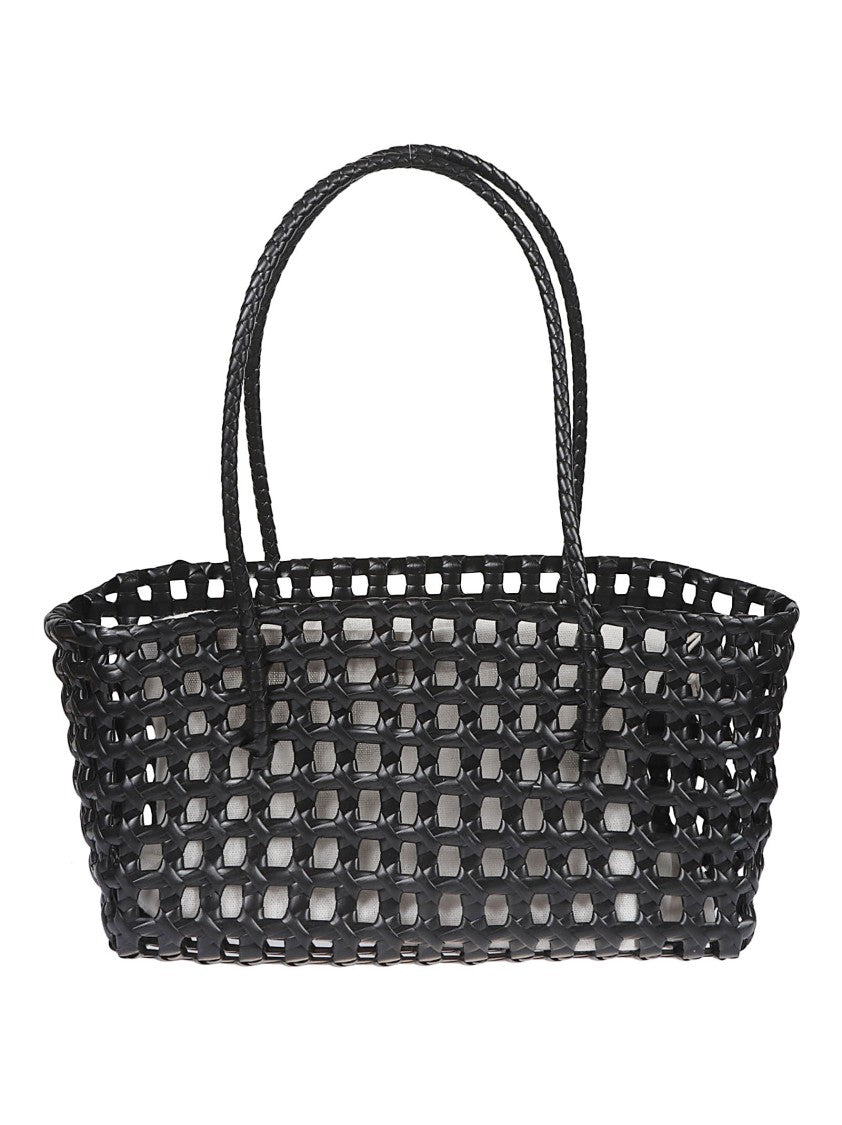 La Piscine Open Mesh Tote Bag With Braided Handles