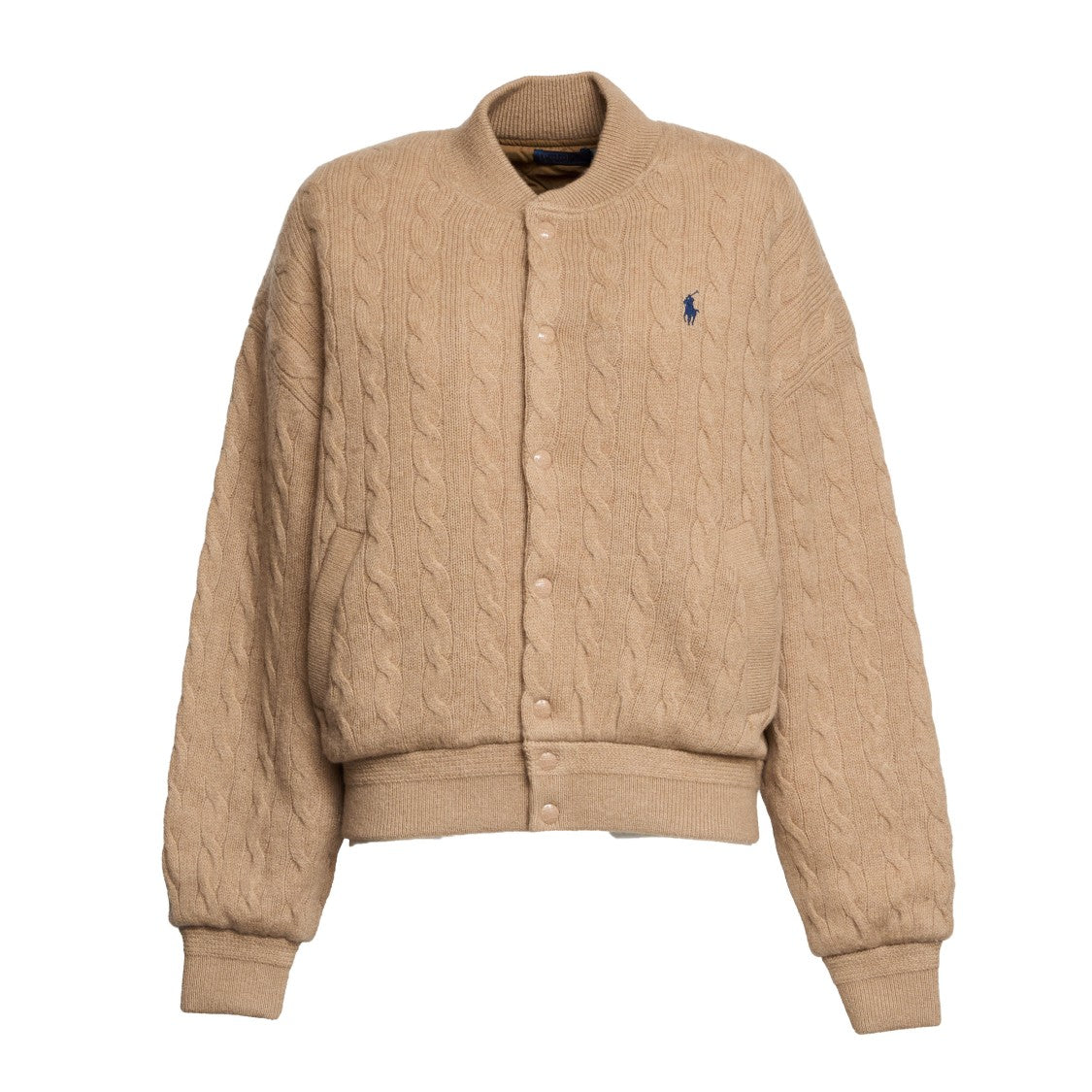 Polo Ralph Lauren Cable-Knit Wool And Cashmere Bomber Jacket