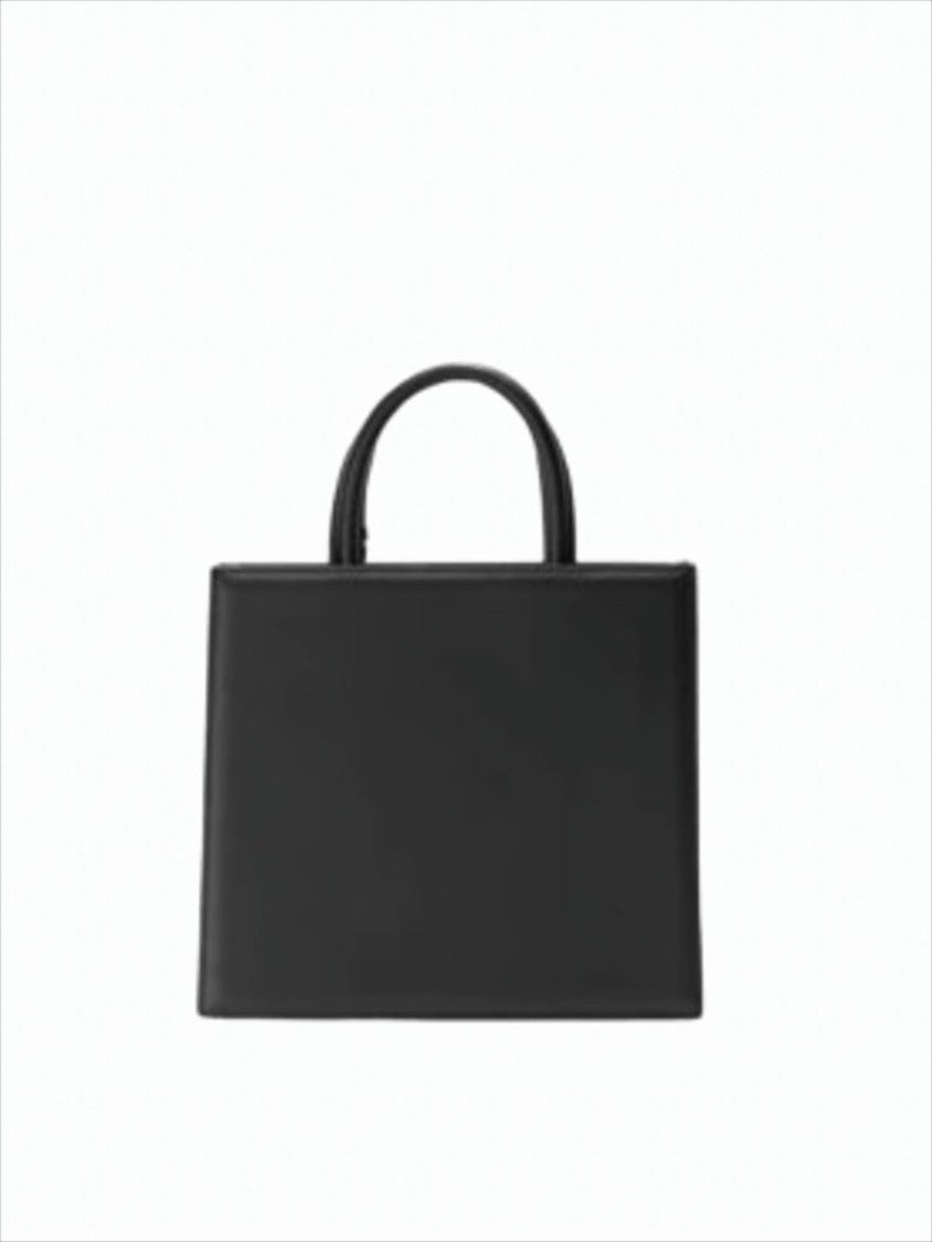 Mc2 Saint Barth Midi Structured Leather Shoulder Bag With Removable Strap