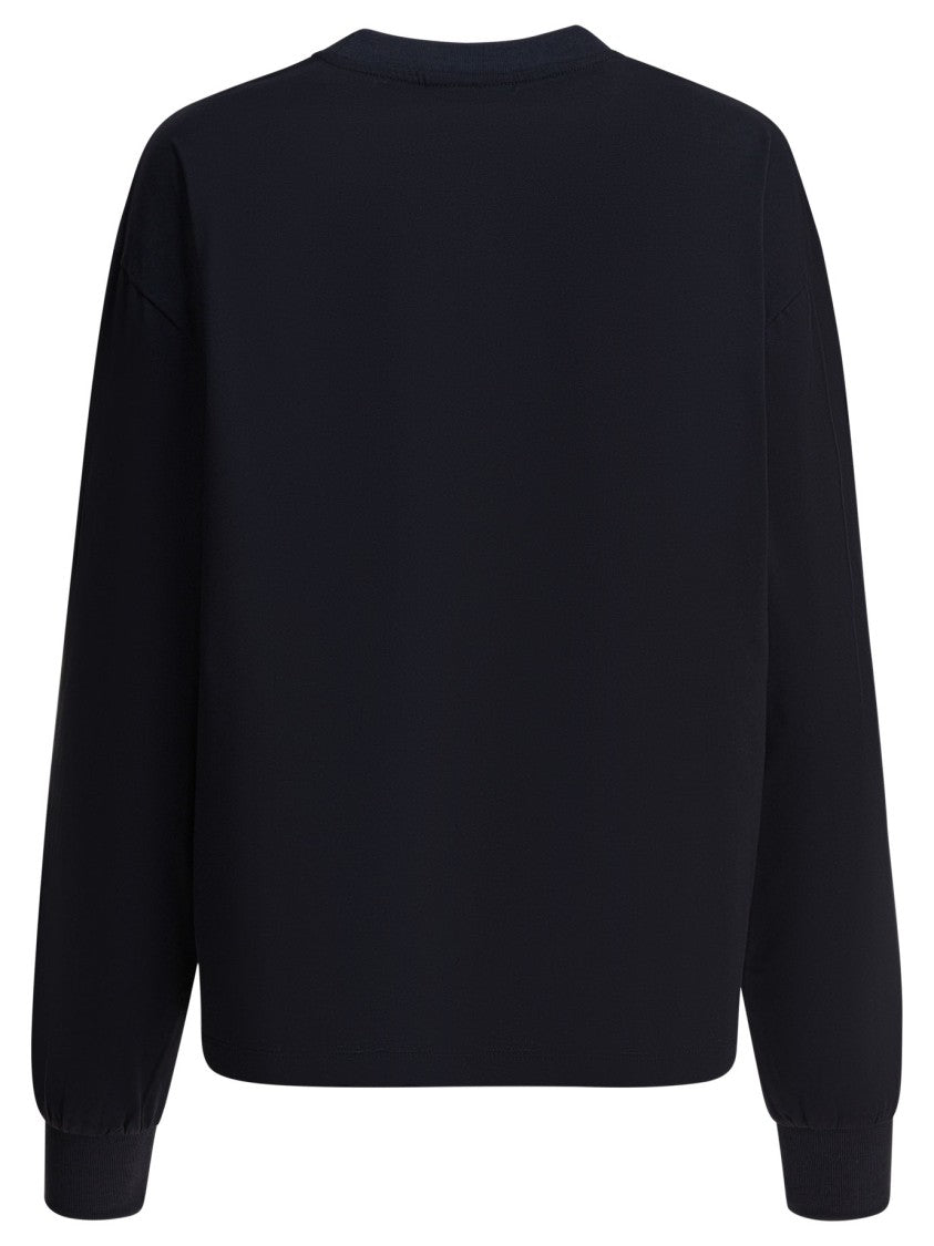 Ganni "Poddle" Cotton Crewneck Sweatshirt