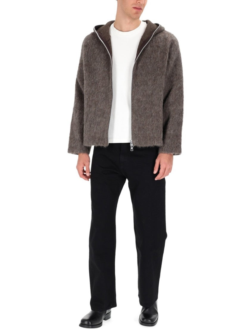 Our Legacy Boxy-Fit Plush Texture Brown Wool-Blend Hoodie