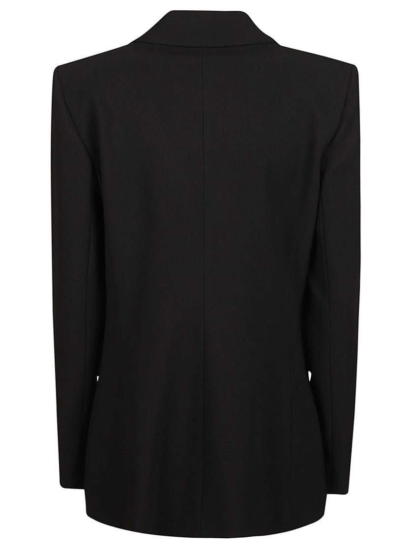 Patrizia Pepe Structured Single-Breasted Blazer With Notched Lapel And Flap Pockets