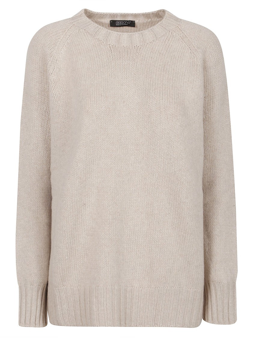 Aragona Over Round Neck Cashmere Sweater