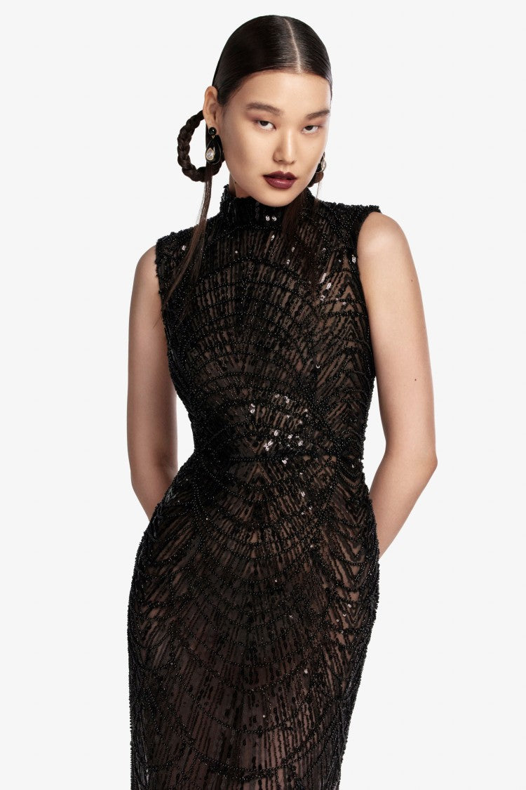 Saiid Kobeisy Long Beaded Dress