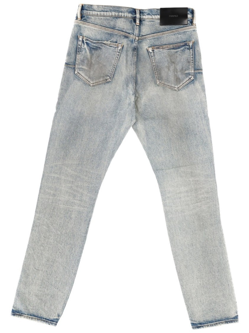 Purple Brand Faded Light Blue Whiskering Jeans