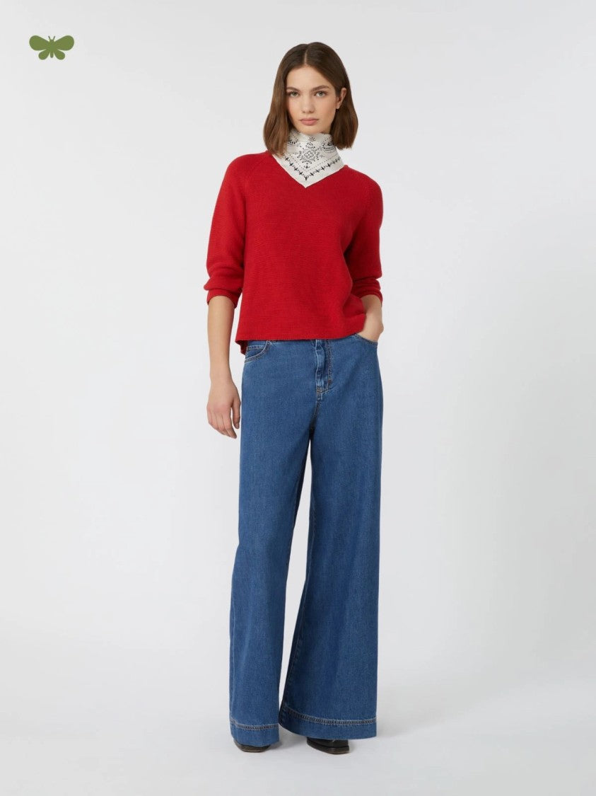Max Mara Wide-Leg Pants With Classic Five-Pocket Design