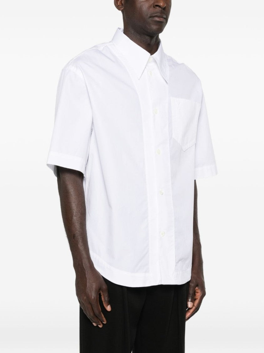 Ami Paris White Chest Pocket Short Sleeve Shirt