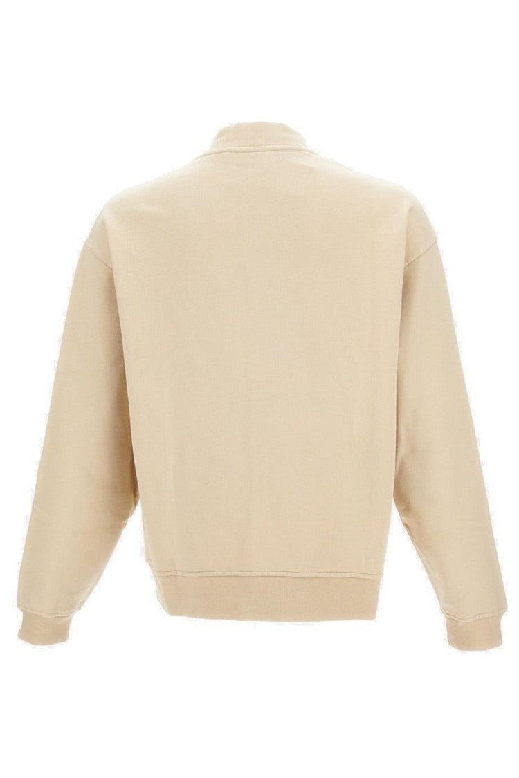 Jacquemus Minimalist Beige Button-Up Cardigan With Ribbed Cuffs