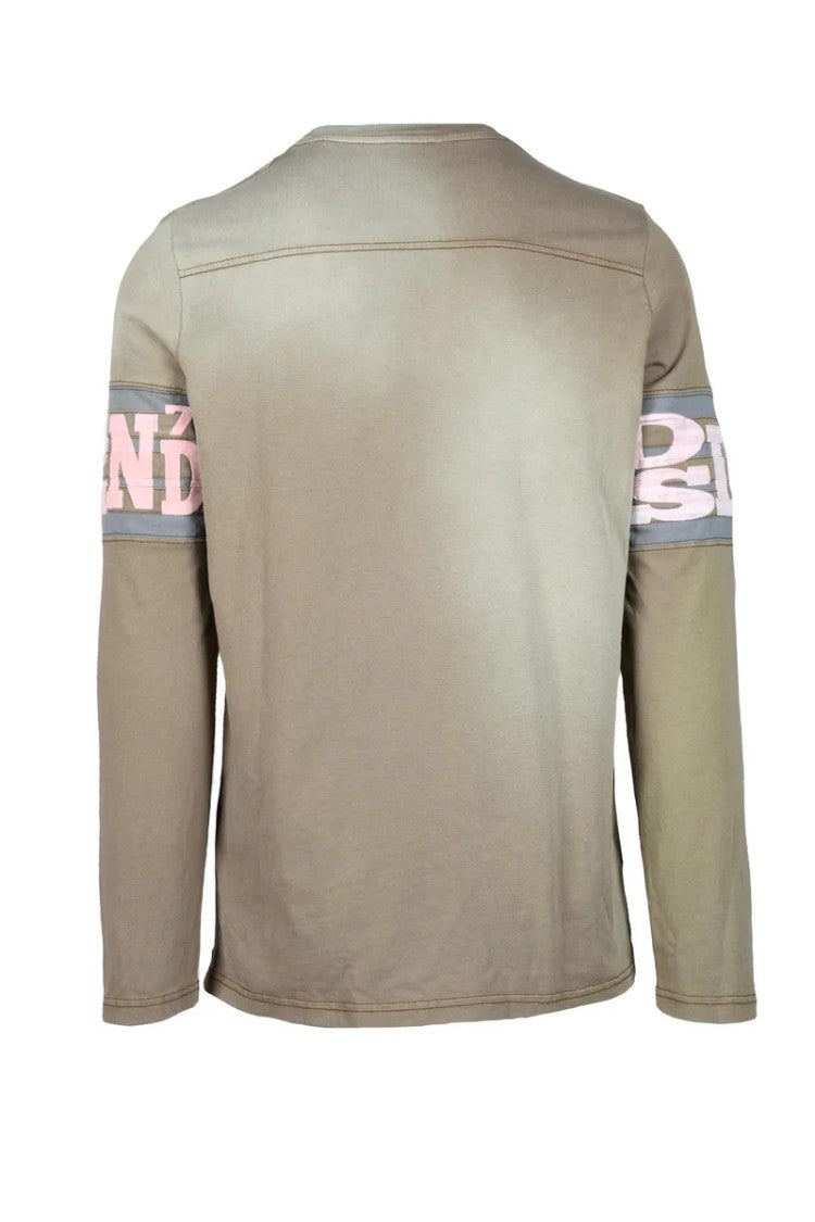 Diesel Long-Sleeve T-Shirt With Contrasting Sleeve Bands