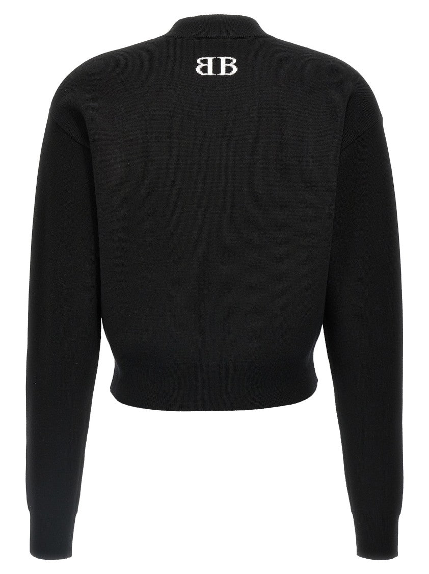 Balenciaga Jacquard Logo Sweater With Crewneck