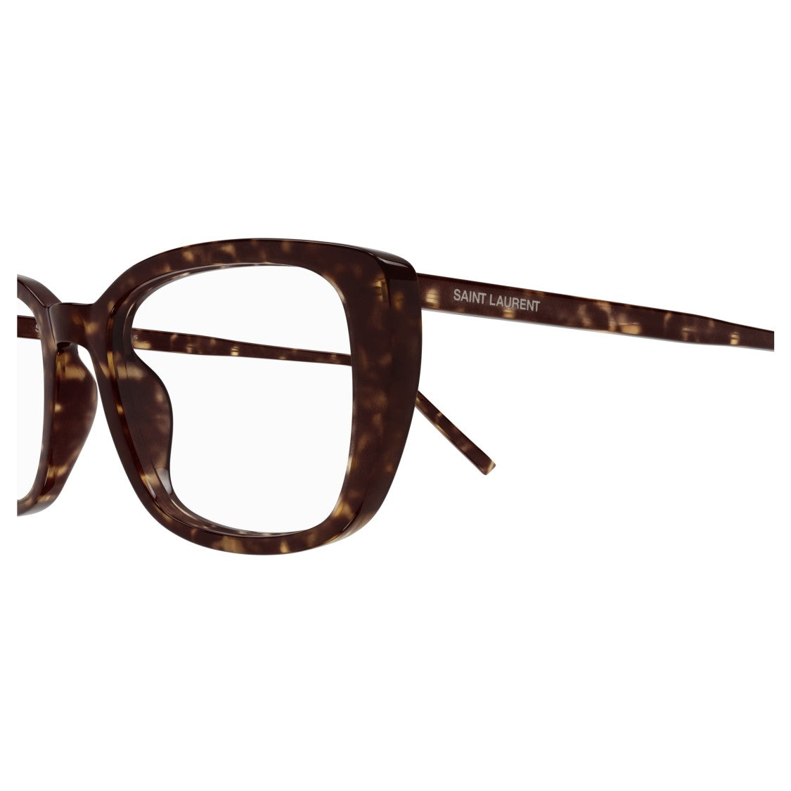 Saint Laurent Sl 776 Oversized Square Tortoiseshell Eyeglasses