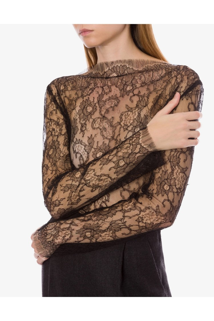Alberta Ferretti Black Silk Blouse
