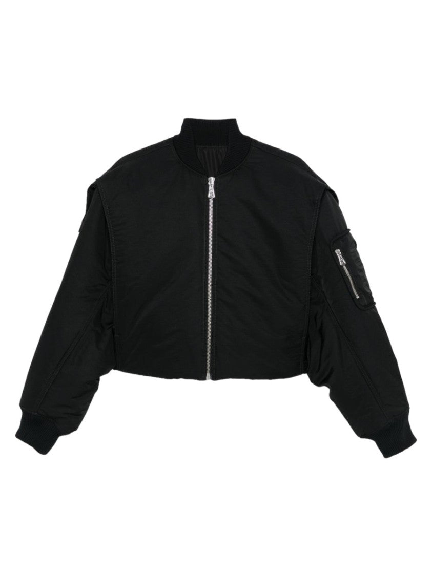Jean Paul Gaultier Black Boxy Polyamide Bomber Jacket