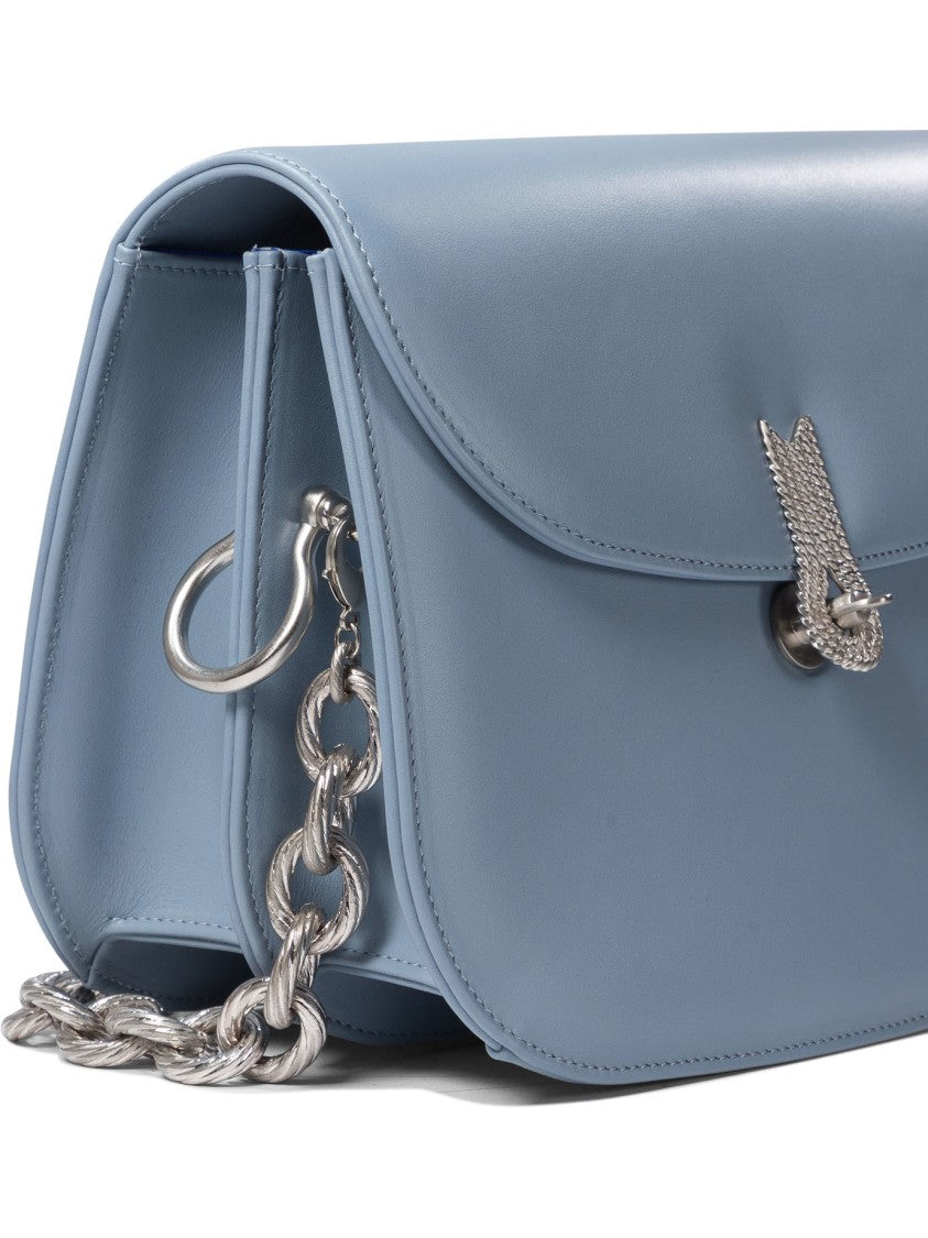Amato Daniele Light Blue Leather Crossbody Bag