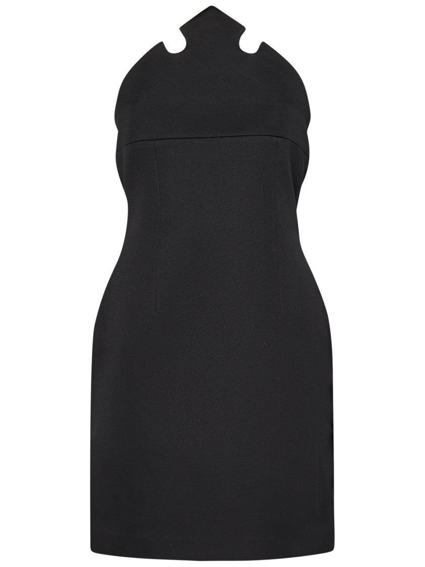 Coperni Short Black Stretch Jersey Dress