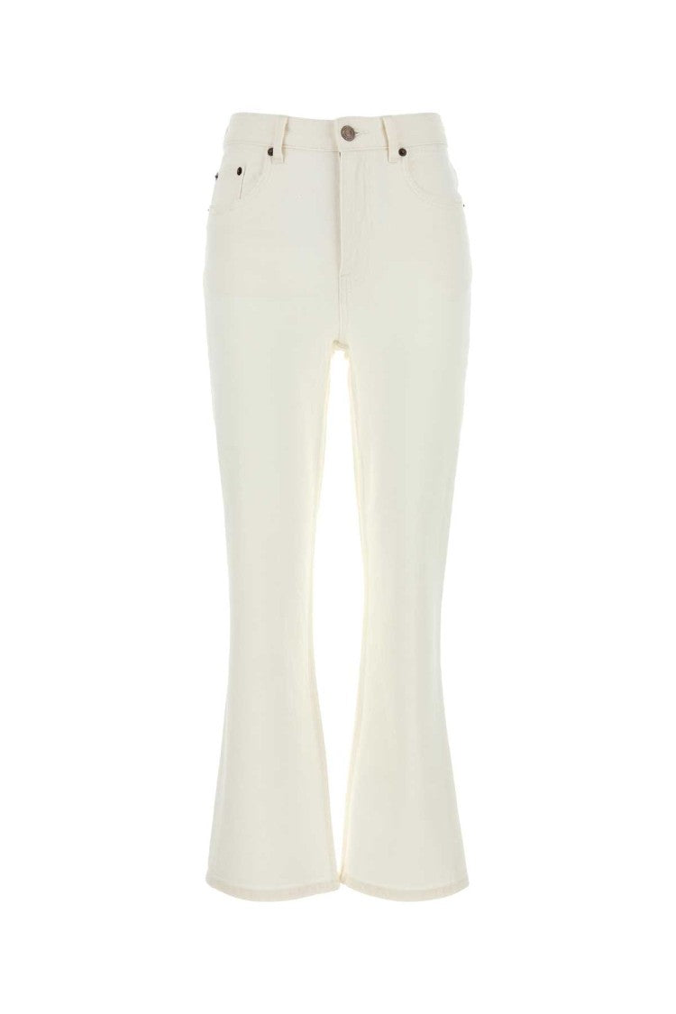 Tory Burch White Stretch Denim Jeans
