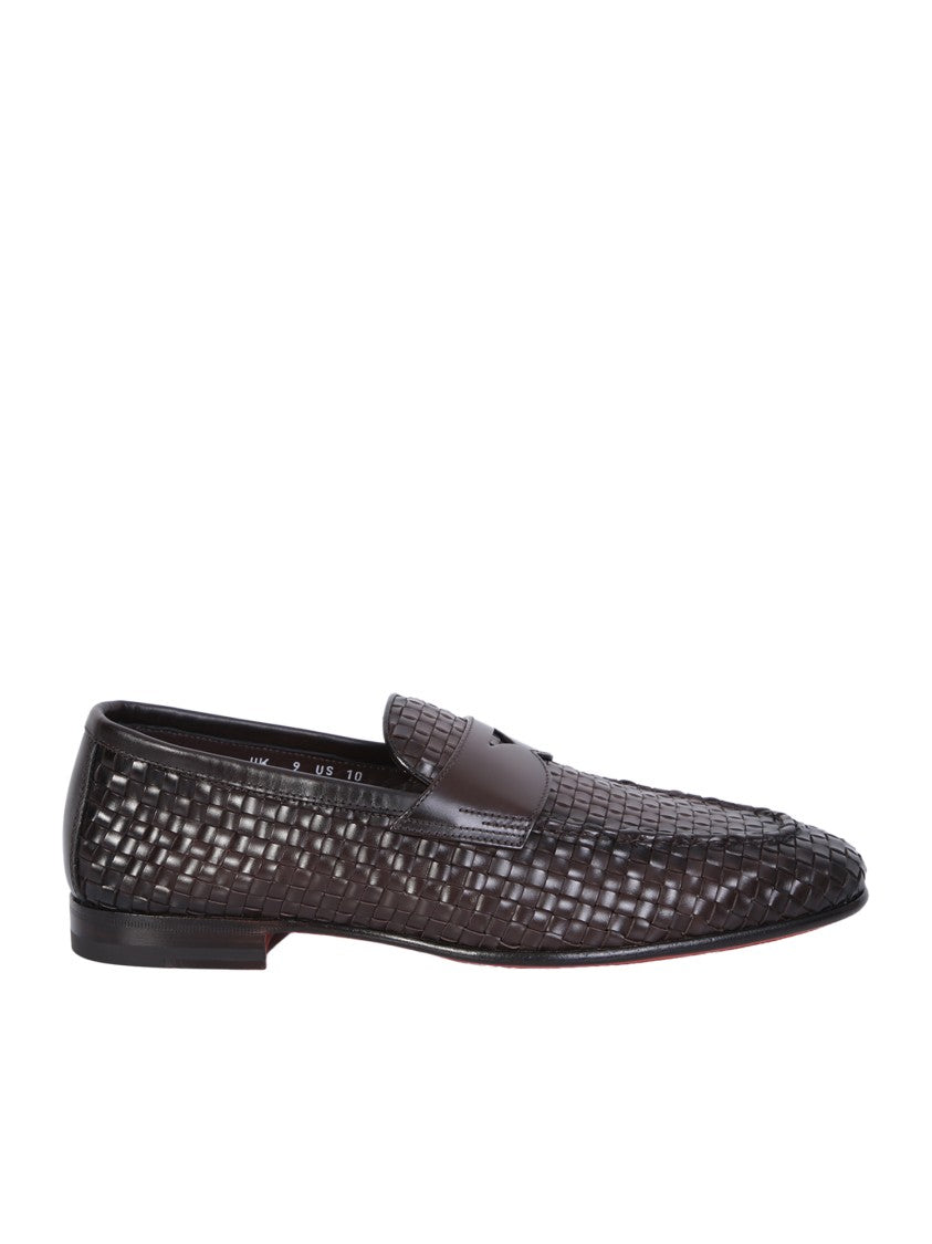 Santoni Brown Loafers