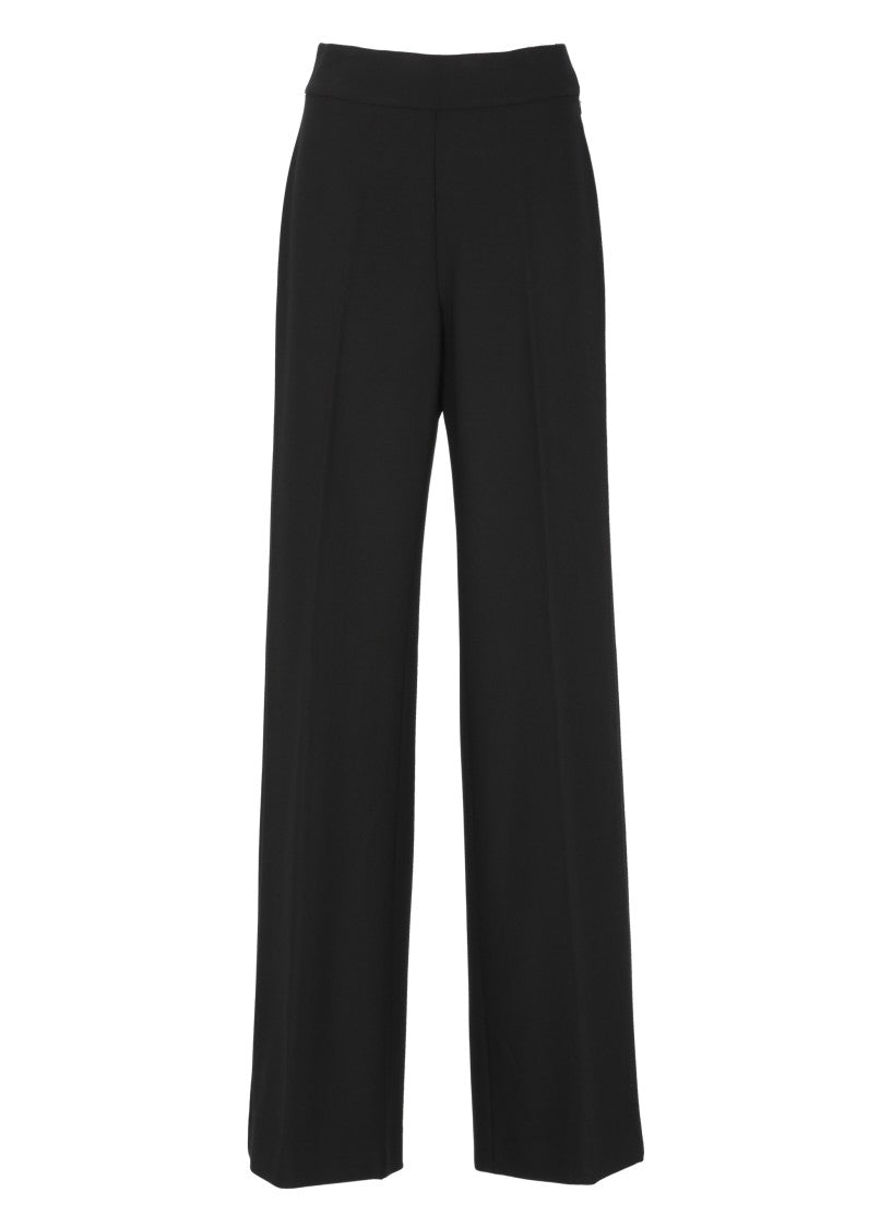 Carolina Herrera Black Wide-Leg Wool Palazzo Pants